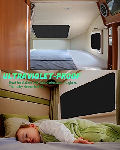 RV Door Shade 25x16, Foldable Blackout Sun Cover UV Protection, Magnetic - size: 25" X 16"