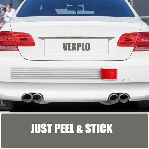 VEXPLO Adhesive Rubber Car Bumper Protector, for Rear Front Anti-Collision - color: white