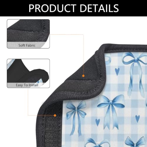 Car Seat Strap Pads, 2pcs Seatbelt Covers Shoulder Strap Pad Blue Bow - color: Blue Bow