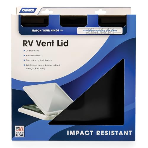 Camco 40176 Replacement Vent Lid (Ventline Models 2008 & Up Black Polypropylene) - color: Black, size: One Size, style: Ventline (2008 & Up Models)