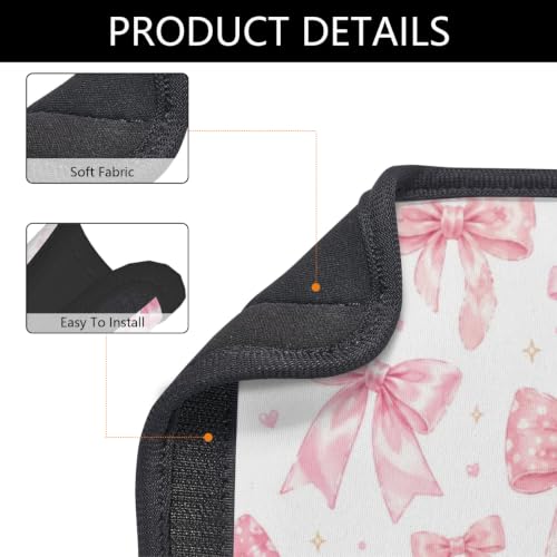Car Seat Strap Pads, 2pcs Seatbelt Covers Shoulder Strap Pad Pink Bows - color: Bows
