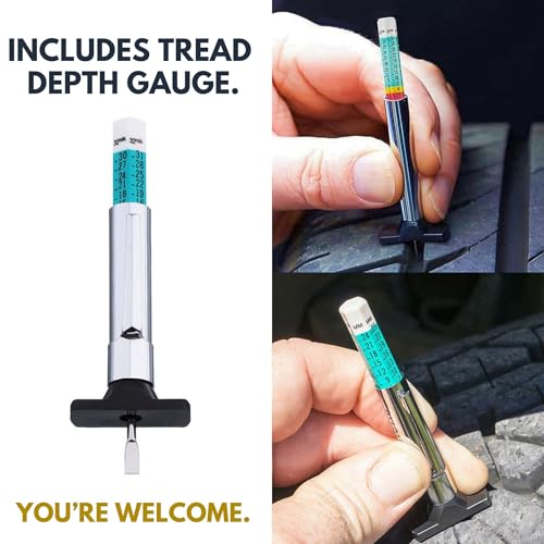 Tire Lube Brush, 3-Pack Tire Mounting Swabs with Tread Depth Gauge