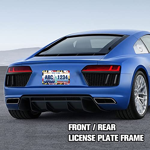Maryland Flag License Plate Frame State Flags License Plate Holder 4 Holes - color: Maryland State Flag