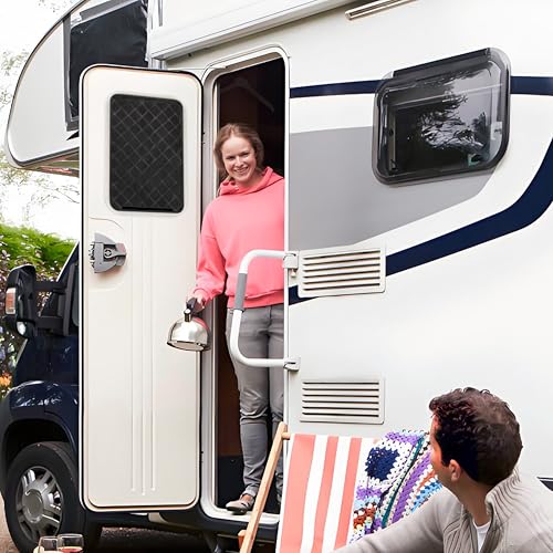 RedCall Rv Door Window Shade,Foldable Camper Sun Shade Windshield Blackout Cover,RV Accessories Fits for RV Interior Door Window 16 x 25 inch - size: 16" x 25" Black