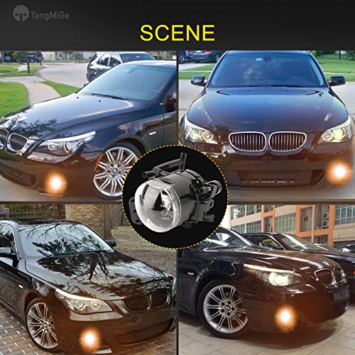 TangMiGe Fog Lights Lamps for 2004-2010 BMW 5 Series (E60 E61, 525i 525xi 528i 528xi 530i 530xi 535i 535xi 545i 550i), All For M-package/Technik Sports Package Bumper Models Only, 1 Pair, Clear Lens - color: Clear