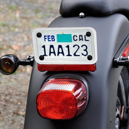 x xotic tech Motorcycle Silicone License Plate Frames, Motorbike License Plate Holder, Rust Proof, Rattle Proof, Weather Proof(White, 7.56" x 4.53") - color: White