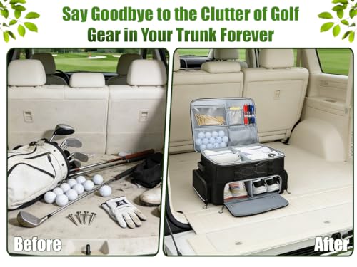 Golf Trunk Organizer, 2 Layer Car Golf Locker