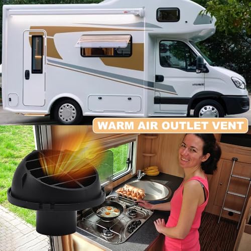 Blueshyhall 42mm Warm Air Vent Outlet, 2PCs Auto Heater Duct Hose Pipe 360 Degrees Rotatable for Car Bus Boat RV ATV - size: Round 42mm
