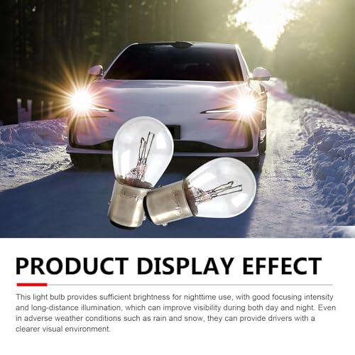 WZP 10PCS 1157 Tail Light Bulb, Universal Brake Light Bulb Compatible with P21/5W S25 BAY15D 7528 2357 2057 1016 1034 1076, Replacement for Marker Tail Running Parking Backup Lights (White) - color: White