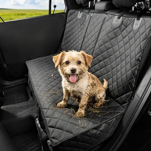 Dog Car Seat Cover for Back Seat with Side Flaps and Door Protector