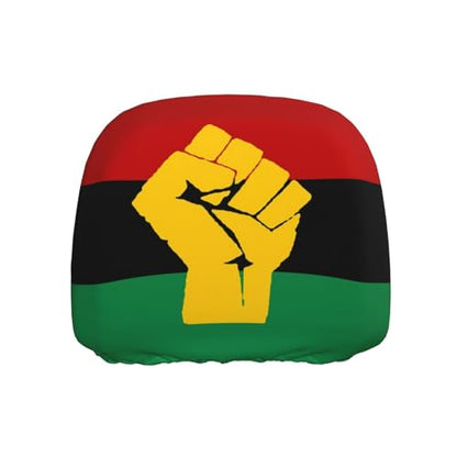Black Power Pan African Flag Universal Car Headrest Cover Soft Car Seat Head Rest Cover Protector Fabric Head Rest Coverings for SUV Car Truck Auto Accessories 1 Piece - color: Black Power Pan African Flag
