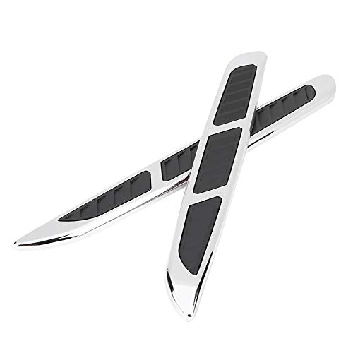 Car Air Flow Hood Vent, 2Pcs ABS Car Exterior Hood Side Door Air Flow Vent, Universal Hood Vent Intake Chrome Grille Side Scoop Hood Cover Intake Grille Decorative Trim Sticker