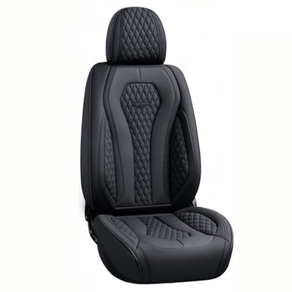 Coverado Seat Covers, Car Seat Covers Front Seats, Black Car Seat Cover, Waterproof Car Seat Covers, Car Seat Cushion, Front Car Seat Covers Leatherette Car Seat Protector Universal Fit Most Cars - color: Black, size: FrontPair