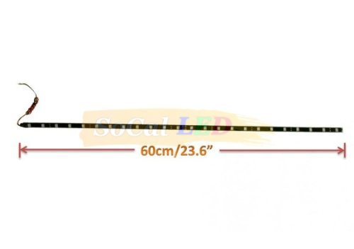 SOCAL-LED LIGHTING 60cm 24" Blue Flexible LED Strips High Power Bright 5050 12 SMD Car DRL Under Dash Accent Light, Waterproof, Cuttable, Pack of 2 - color: Blue, size: 24" (60cm)