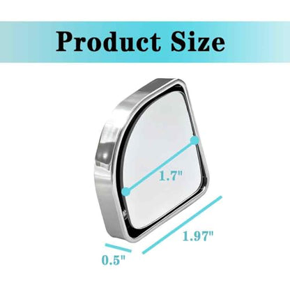2PCS Blind Spot Mirror, Increase The Field Of View 360 Degrees To Adjust The Blind Spot And Avoid Driving Blind Spots, Suitable For Most Vehicles (Bright Silver) - color: Bright Silver