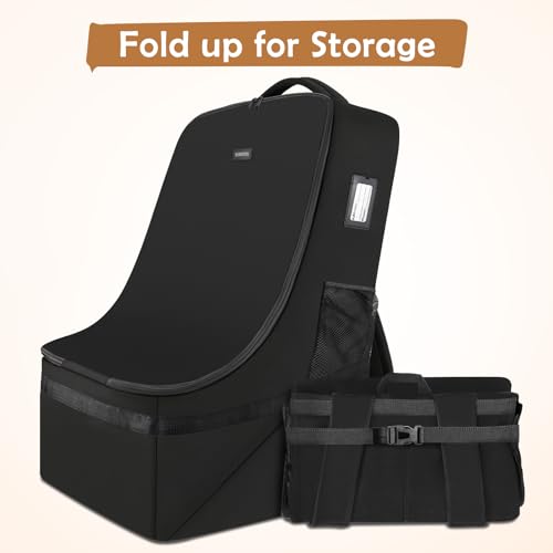 YOREPEK Padded Caresat Travel Bag for Airplane - color: Black ALL