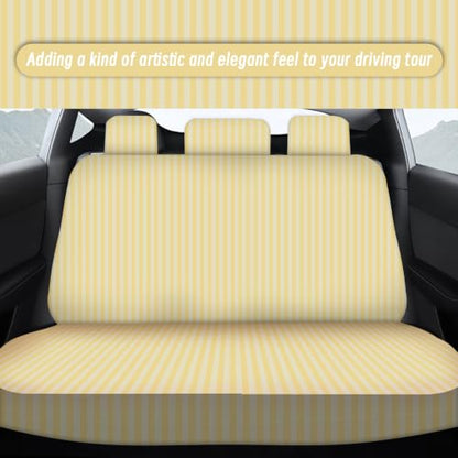 15 Pcs Car Steering Wheel Cover Center Console Armrest Pad Headrest Seat Belt Cover Handbrake Cover Keychain Coaster Full Set Car SUV (Yellow and White) - color: Yellow and White