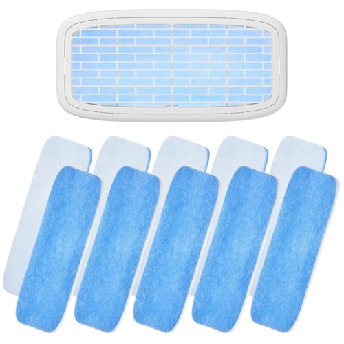 10 Pack RV AC Filters – MERV 6 Replacement for Air Conditioner Vent (12.875” x 5.5”) – Polyester Cotton, Blue & White Design