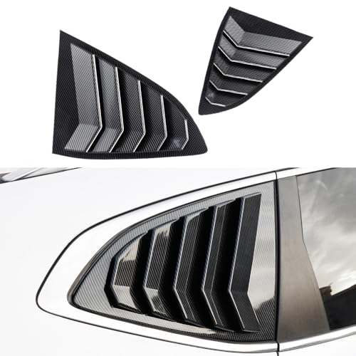 for Honda CRV 2017 2018 2019 2020 2021 2022 Accessories Exterior Sticker Rear Window Louvers Sporty Air Vent Window Glass Blinds Cover Trim (Carbon Fiber Pattern) - color: Rear Louvers Glass Blinds-carbon Fiber