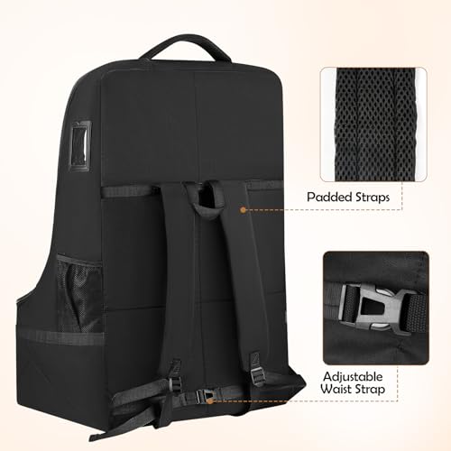 YOREPEK Padded Caresat Travel Bag for Airplane - color: Black ALL