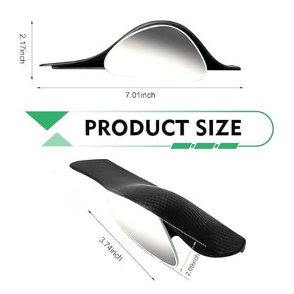 2 PCS Car Blind Spot Mirrors with Side Mirror Rain Guard, 2-in-1 Side Mirror Visor Rain Guards with Blind Spot Mirrors, Wide Angle Auxiliary Mirrors, Universal for Most Cars (Black)