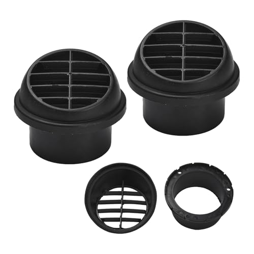 Blueshyhall 90mm Warm Air Vent Outlet, 2PCs Auto Heater Duct Hose Pipe 360 Degrees Rotatable for Car Bus Boat RV ATV - size: Round 90mm