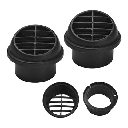 Blueshyhall 90mm Warm Air Vent Outlet, 2PCs Auto Heater Duct Hose Pipe 360 Degrees Rotatable for Car Bus Boat RV ATV - size: Round 90mm