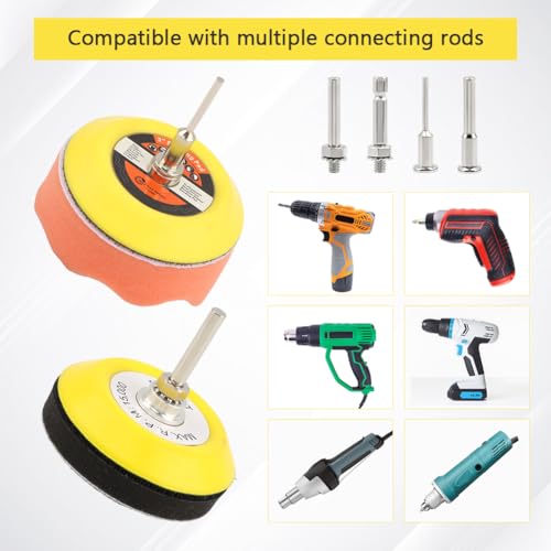 131 Pcs 3 Inch Sanding Discs Drill Polishing Kit, Drill Sanding Attachment