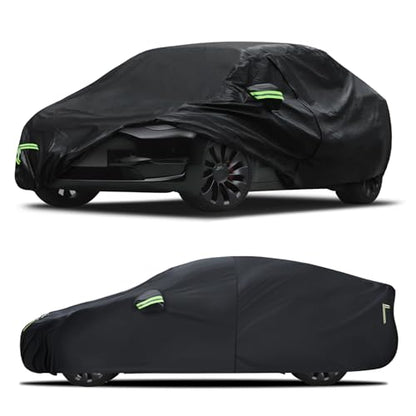 Car Cover Custom Fit for Tesla Model Y 2020-2026, 6 Layers Truck Cover Waterproof All Weather for Automobiles,Outdoor Full Exterior Cover,Rain, Sun, Wind Protection,Black - size: Fit for Tesla Model Y Black