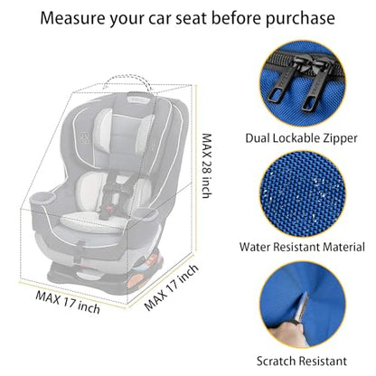 YOREPEK Car Seat Travel Bag for Airplane, Padded Carseat Travel Bag - color: Blue