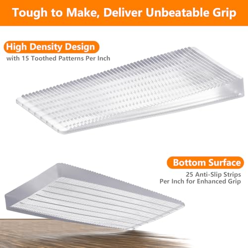 Flexible Plastic Shims 12pcs Kit Size Variety | Clear Leveling Kit for Home Improvement | Furniture Leg Stabilizers | Table & Toilet Shims - Trim-to-Fit Wedges | Stackable Design | Furniture Levelers - size: 2.4*2.0*0.28inch