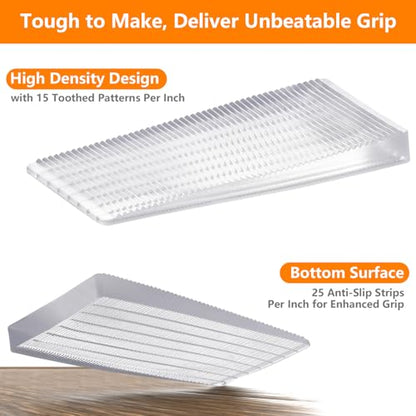 Flexible Plastic Shims 12pcs Kit Size Variety | Clear Leveling Kit for Home Improvement | Furniture Leg Stabilizers | Table & Toilet Shims - Trim-to-Fit Wedges | Stackable Design | Furniture Levelers - size: 2.4*2.0*0.28inch