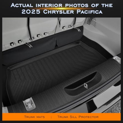 Floor Mats Cargo Liner Trunk Sill Protector for Chrysler Pacifica 2017-2026