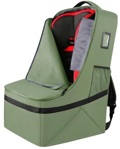 YOREPEK Padded Car Seat Bags for Air Travel - color: Olive Green