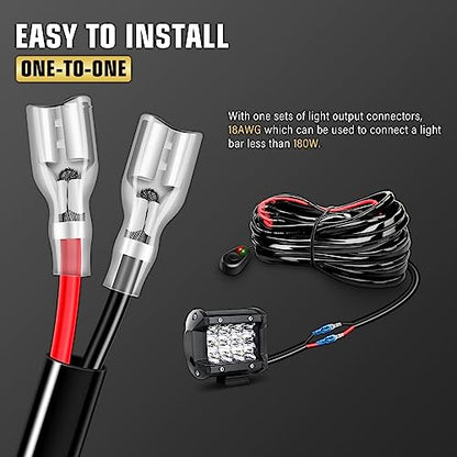 RIGIDON 32 Inch 405W Curved LED Light Bar with Wire Harness, 7D Triple Row Flood Spot Combo 40500LM Light Bar Waterproof Driving Boat Offroad LED Work Light for ATV UTV Truck Roof Bumper - size: 405W+Harness