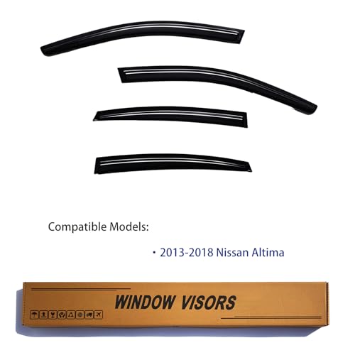 Window Visors Rain Guards Compatible with 2013-2018 Altima - size: 2013-2018 Altima