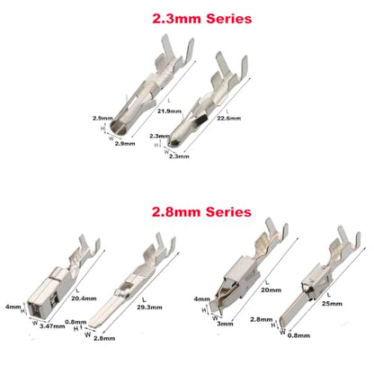 500Pcs Connector Terminal Pin Wire Harness Pins Automotive Auto Car Electrical Connector Pins Motorcycle ATV 1/1.5/1.8/2.2/2.8/3.5mm