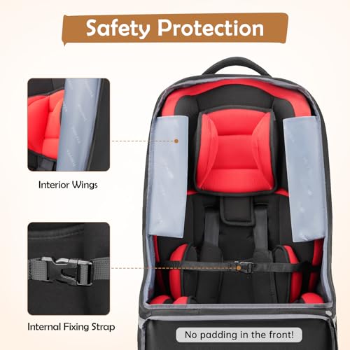 YOREPEK Padded Caresat Travel Bag for Airplane - color: Black ALL