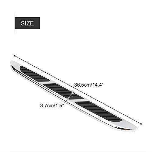 Car Air Flow Hood Vent, 2Pcs ABS Car Exterior Hood Side Door Air Flow Vent, Universal Hood Vent Intake Chrome Grille Side Scoop Hood Cover Intake Grille Decorative Trim Sticker