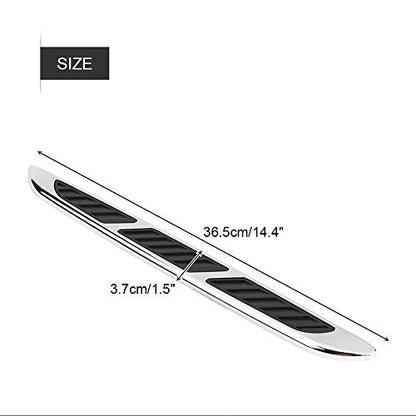 Car Air Flow Hood Vent, 2Pcs ABS Car Exterior Hood Side Door Air Flow Vent, Universal Hood Vent Intake Chrome Grille Side Scoop Hood Cover Intake Grille Decorative Trim Sticker