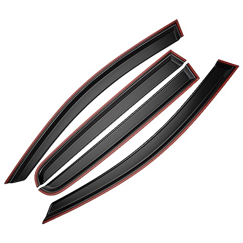 Tape-on Sun/Rain Guard Side Window Visor Deflectors Rain Guards for GMC Acadia 2017 2018 2019 2020 2021 2022 2023，Window deflectors - size: For 2017-2023 GMC Acadia
