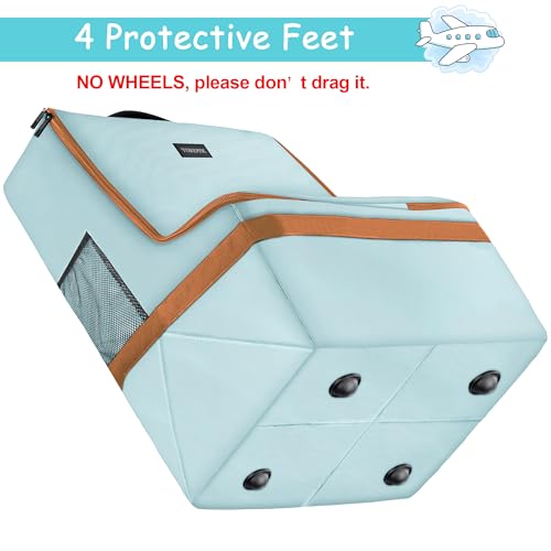 YOREPEK Padded Car Seat Travel Bag for Airplane, Baby Travel Essential - color: Light Cyan