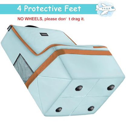 YOREPEK Padded Car Seat Travel Bag for Airplane, Baby Travel Essential - color: Light Cyan
