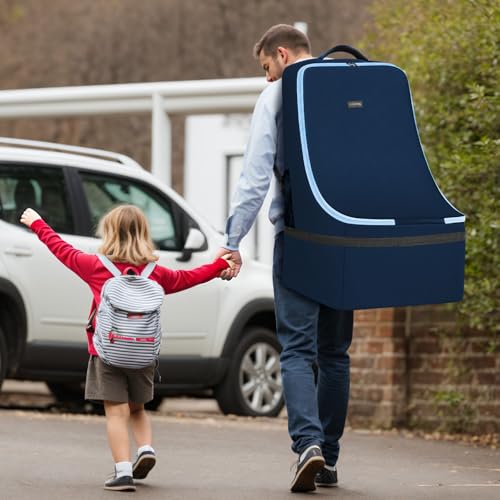 YOREPEK Padded Carseat Travel Bag - color: Dark Sea Blue