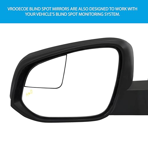 Convex Stick On Custom Fitted Blind Spot Mirrors Compatible With Toyota Rav4 2013-2025- Engineered to Provide A Wider View