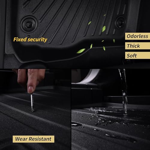 Floor Mats Fits 2018-2024 2025 2026 Dodge Ram Promaster 1500/2500/3500,TPE All Weather Protection Car Front Row Mats, Black mat Accessories(Not Fit for EV & Ram Promaster City) - size: For 2018-2026 Ram Promaster Front mat