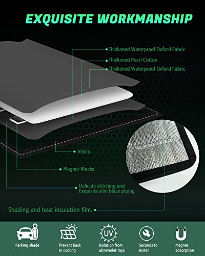 RV Door Shade 25x16, Foldable Blackout Sun Cover UV Protection, Magnetic - size: 25" X 16"