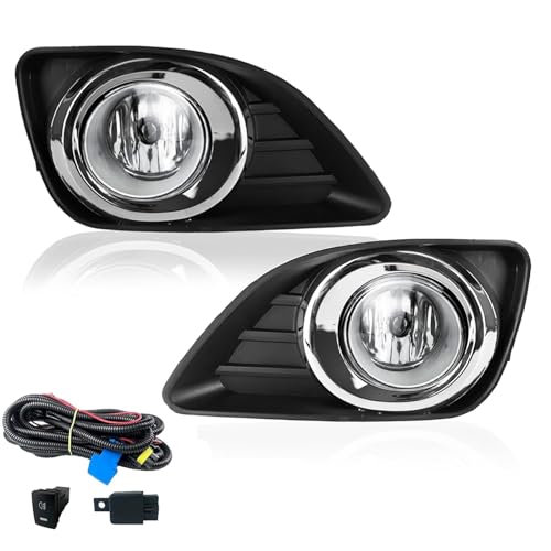 Shocklight Fog Lights Assembly Replacement For 2010 2011 Toyota Camry With H11 12V 55W Bulbs Included Switch And Wiring Kit(Clear Lens) - color: 2010-2011 Camry, size: Toyota