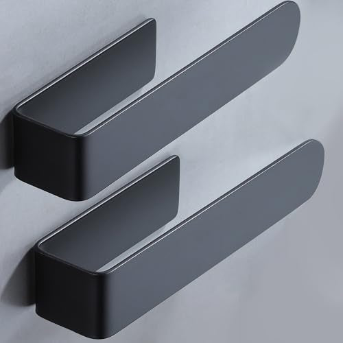 Taozun Black Towel Bar 2 Pack Hand Towel Holder Stainless Steel Towel Rail - color: Black, size: 8-inch(2 Pack)
