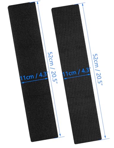2 Pairs (4pcs) 20.5"x4.3" License Plate Holders Self Adhesive Frameless Weatherproof Resin Synthetic, Fit All Car Licenses